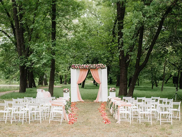 Outdoor wedding ceremony